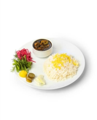 چلو قرمه سبزی