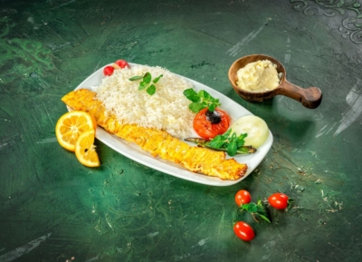 چلو کوبیده مرغ